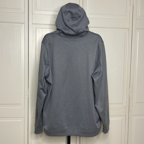 Under Armour Big Logo Mid-Weight Hoodie Loose Fit Sweatshirt Gray Men's Sz 2XL - Picture 6 of 11